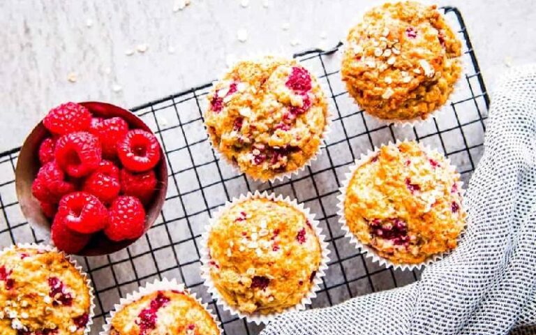 Raspberry Oatmeal Muffins