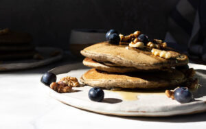 Vegan Buckwheat Pancakes with Blueberries